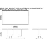 Rectangular table made of wooden veneer Perth