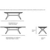 Rectangular wooden dining table Kennedy