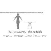 Square marble dining table Morre