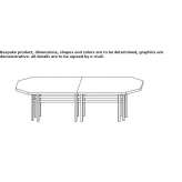 Rectangular table in brass and glass Sarcedo