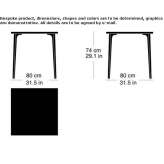 Square dining table made of solid wood Guetzkow