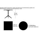 Round solid wood table with 3-star base Adliswil