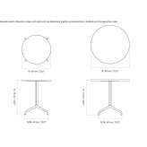 Round dining table with 4-star base Nambour