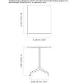 Rectangular dining table with a 4-star base Nambour