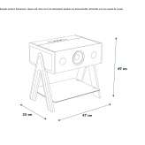 Głośnik z drewna orzechowego i Solid Surface Laluenga