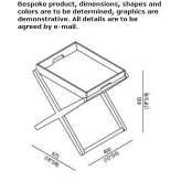 Wooden coffee table with tray Suardi