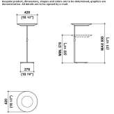 Metal coffee table with height adjustment Norlina