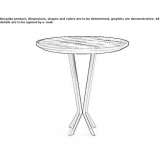 Contemporary style stainless steel side table with 4 star base for living room Bicorp