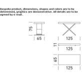 Rectangular walnut coffee table with height adjustment Axintele