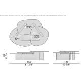 Low marble coffee table for the living room Kraskovo