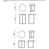 Hexagonal, handmade coffee table Boulaide