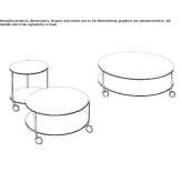 Round coffee table on wheels Qrendi