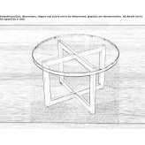 Low, round, glass coffee table Ampuis