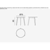 Round wooden coffee table Propata