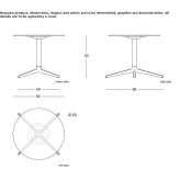 Round coffee table with a cast iron base Cohoe