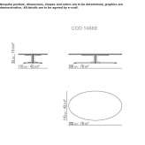 Oval wooden coffee table Agassiz
