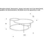 Round coffee table made of glass and steel Hessdorf