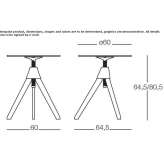 Round coffee table with height adjustment Cobar