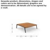 Low iroko coffee table Bierawa