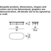 Oval coffee table for the living room Munico