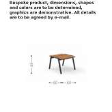 Square iroko side table Bierawa