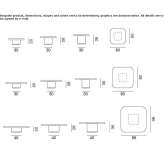Square leather coffee table for the living room Silale