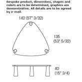 Triangular marble coffee table Horasan