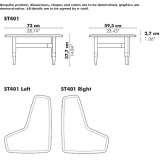 Wooden coffee table Moissac