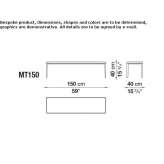 Rectangular glass coffee table Berchem