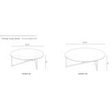 Round metal coffee table Eslarn