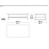 Rectangular oak coffee table Eksaarde