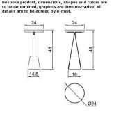 Okrągły stolik kawowy Solid Surface Chamant