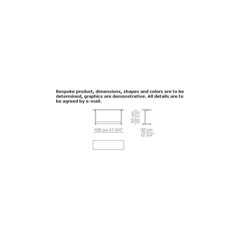 Rectangular marble side table Dolomieu