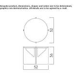 A low, round, wooden coffee table Speicher