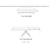 Extendable coffee table with height adjustment Tasovice