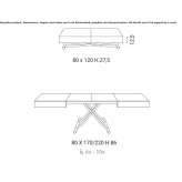 Rectangular coffee table with height adjustment Bahon