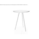 Round wooden side table for the living room Ofeherto