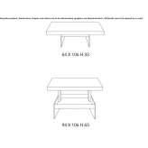 Stolik kawowy z regulacją wysokości i miejscem do przechowywania Caldes
