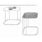 Rectangular glass side table Isaacs