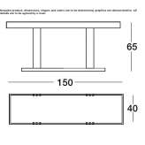 Rectangular marble high side table Gragnano