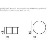 Low round coffee table Ashburn