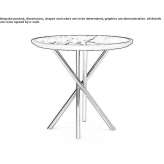 Contemporary style stainless steel side table with 4 star base for living room Warman