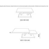 Swivel coffee table made of eco-wood Batak