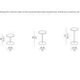 Round technopolymer coffee table Barking