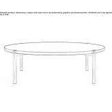 Round coffee table made of stainless steel and wood for the living room Cesson
