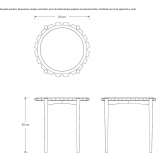 Low round coffee table made of marble Celaya