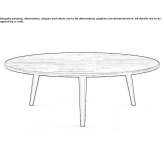 A low round wooden coffee table in a modern style for the living room Salunga