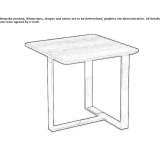 Square side table Herbeys