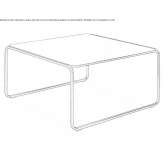 Square coffee table made of HPL, stackable Myatlevo