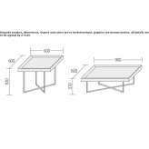 Low coffee table made of porcelain stoneware Horgen